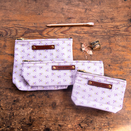 Saver Pouch with 1980s Cotton Floral: Gert