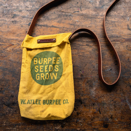 Burpee Seed Bag with Adjustable Leather Strap