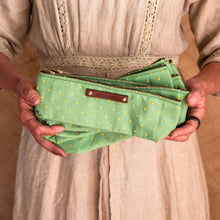 Drafter Pouch with Yellow Fluffy Spots on Green!: Elin