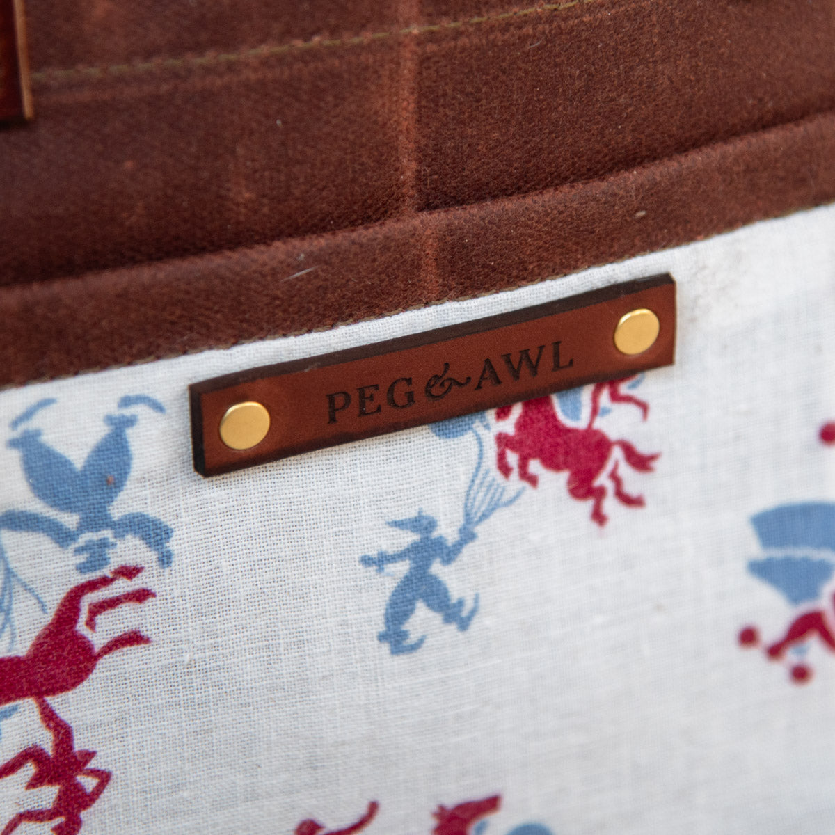 Pipit Tote with Mid-Century Feedsack: Eveline