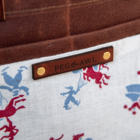 Pipit Tote with Mid-Century Feedsack: Eveline