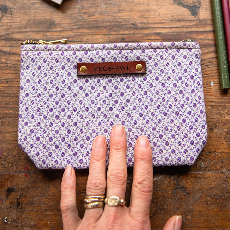 Custom Pouch with Vintage Feedsack: Greta