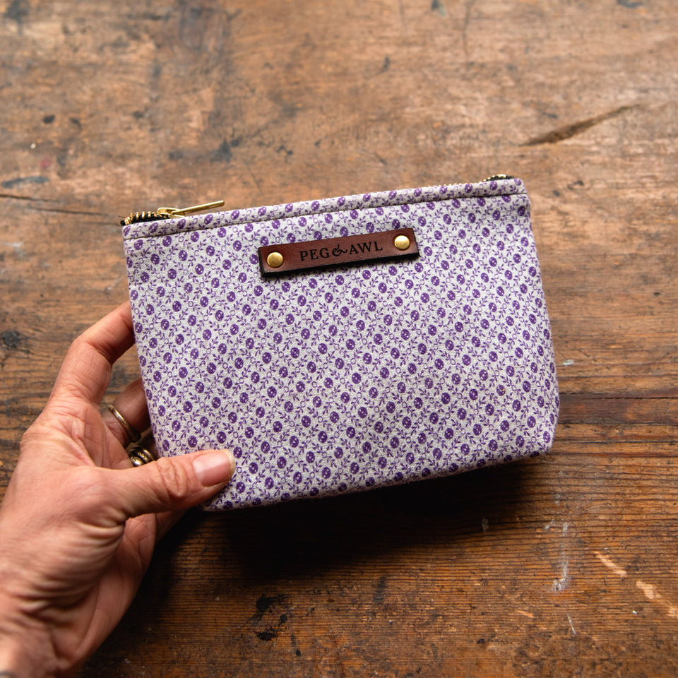Custom Pouch with Vintage Feedsack: Greta
