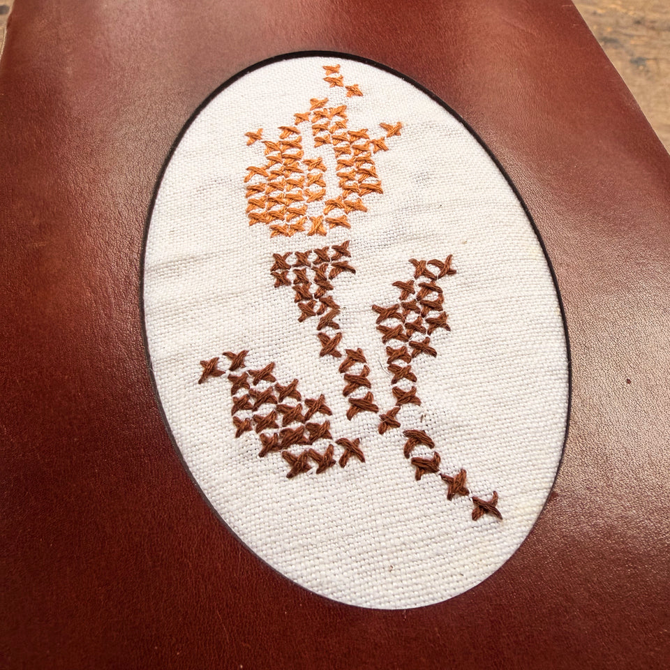 Companion Journal with Vintage Embroidery: Faded Rose