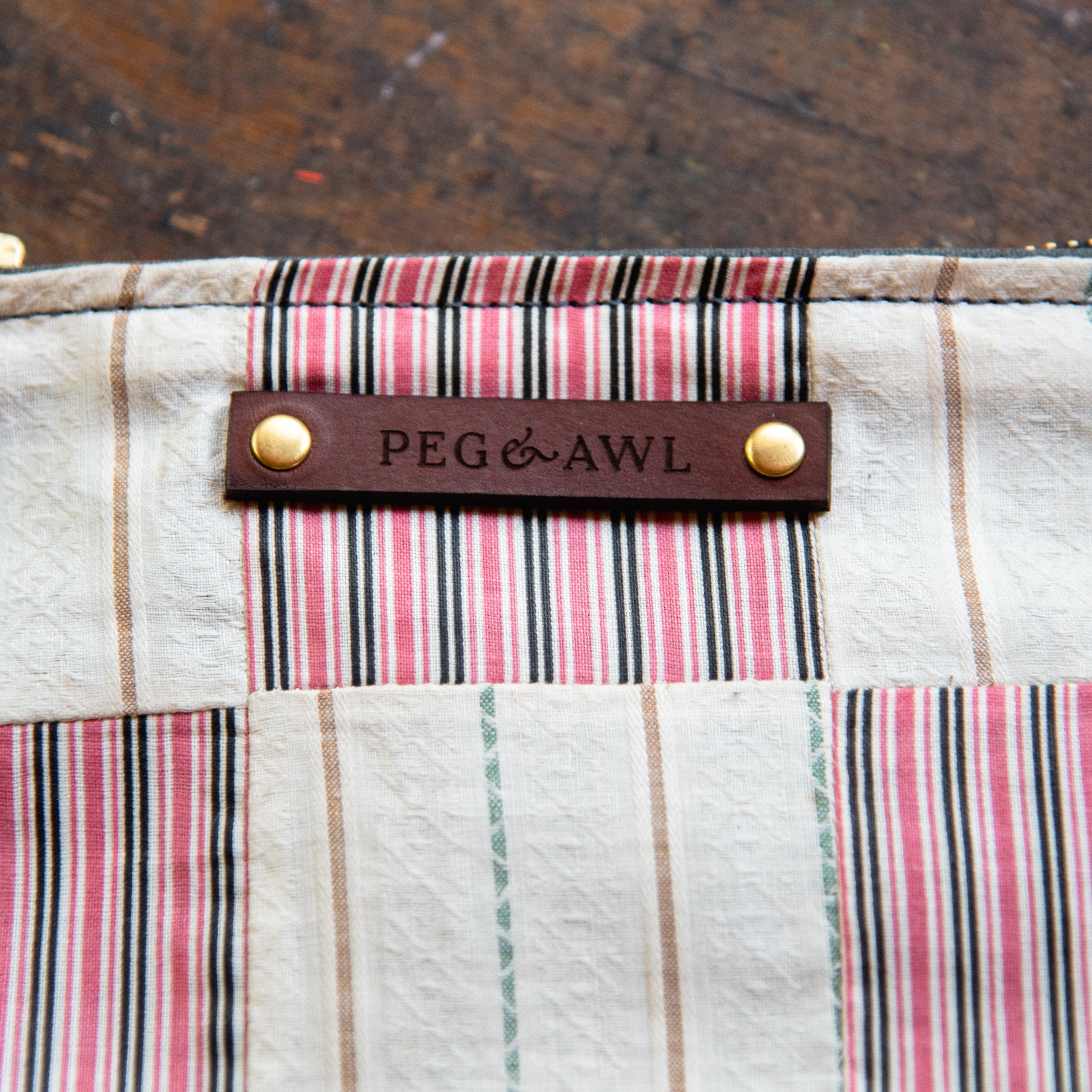 Custom Pouch with Early 1900s Quilt Block: Maddie