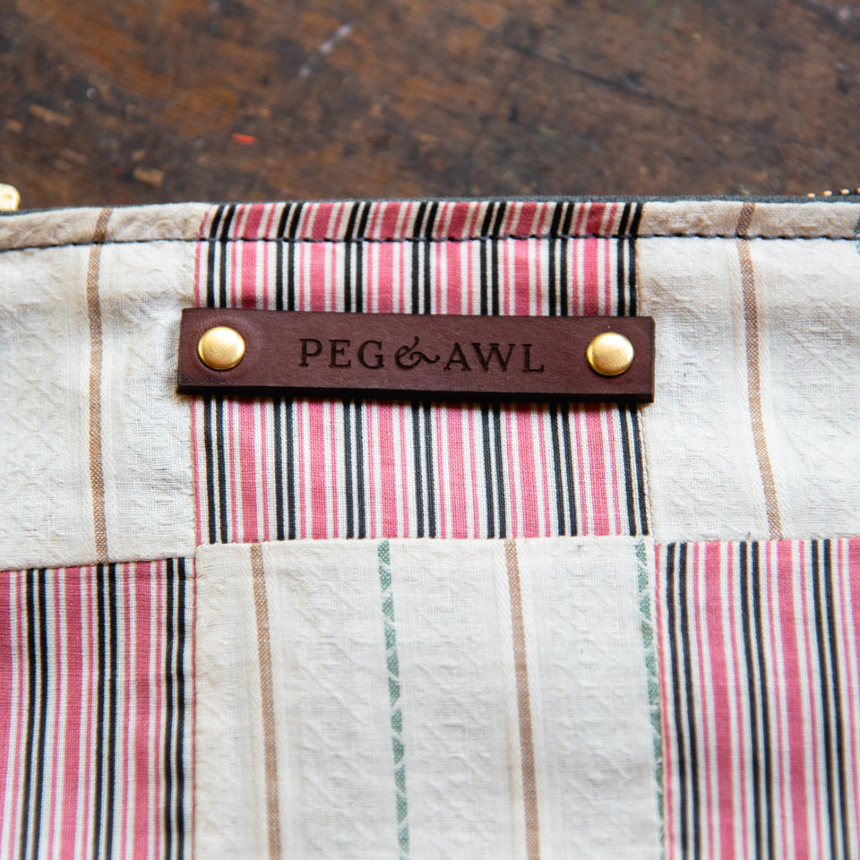Custom Pouch with Early 1900s Quilt Block: Maddie