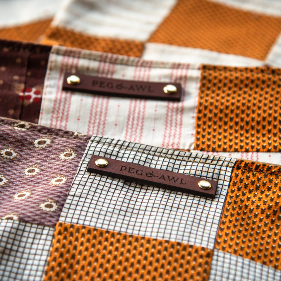 Large Pouch with Antique Orphan Squares: Mercy