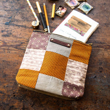 Large Pouch with Antique Orphan Squares: Mercy