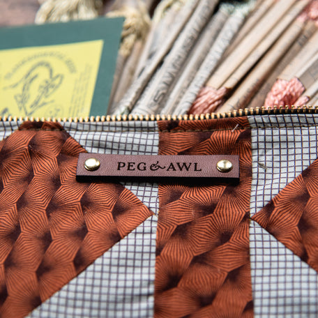 Custom Pouch with Late 1800s - Early 1900s Orphan Quilt Block: Leah