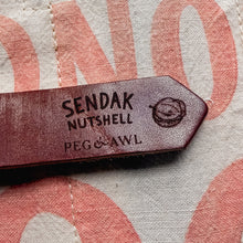Sendak Nutshell Artist Roll with Vintage Feedsack: Red Letters