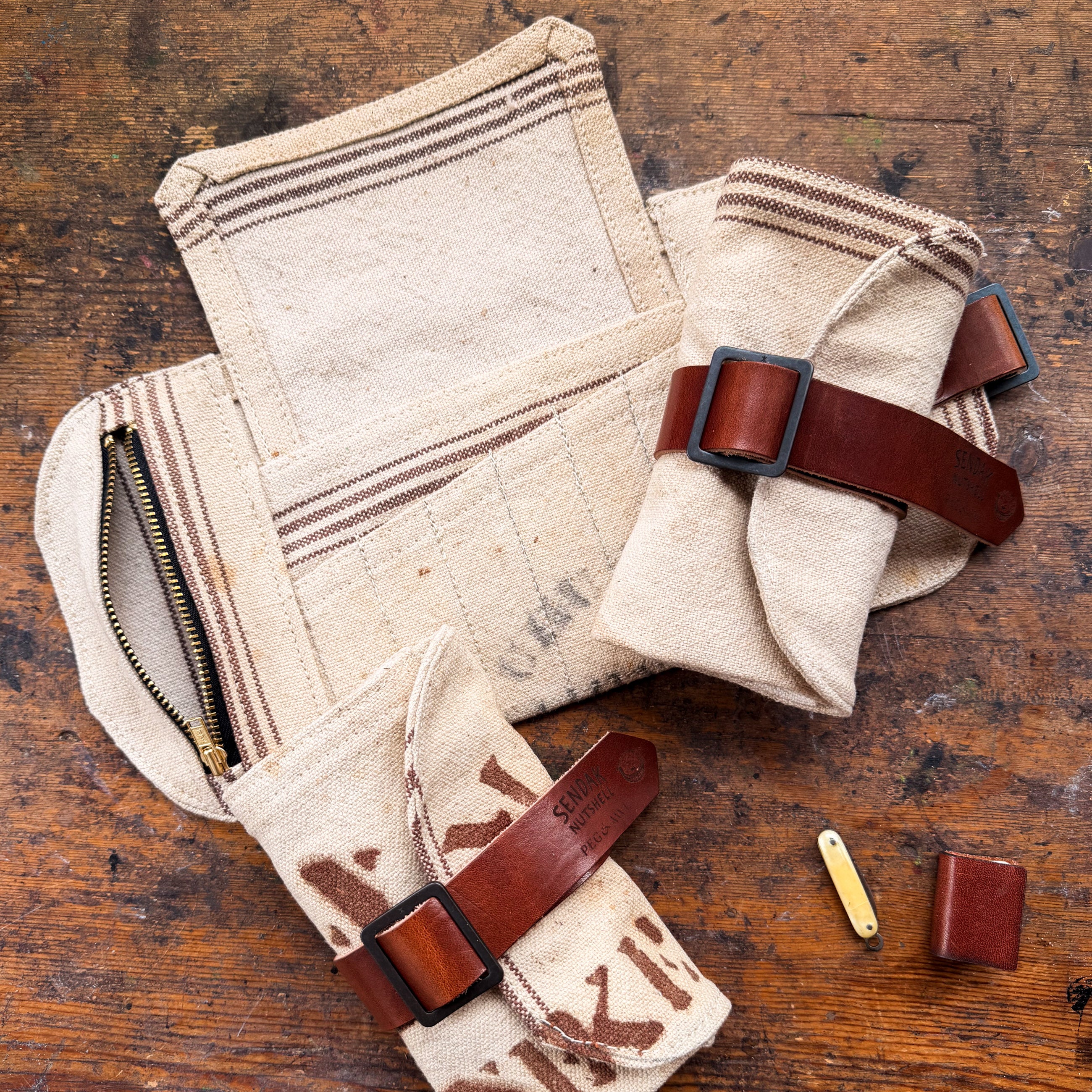 Sendak Nutshell with Antique Grain Sack: No. 3