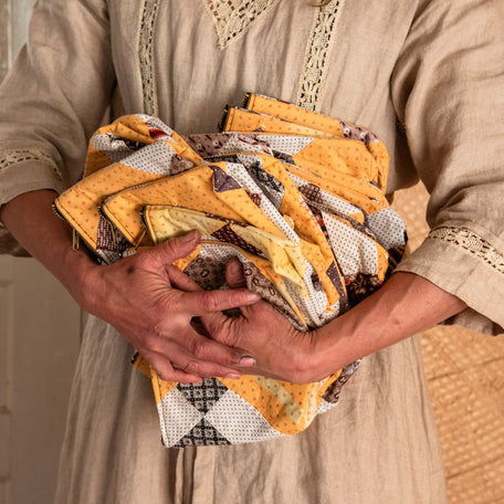 Keeper Pouch with Antique Quilt: Copeland