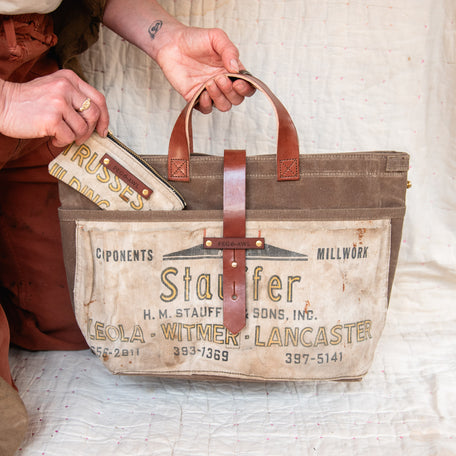 Standard Tote and Pouch with Mid-Century Hardware Store Apron: Stauffer