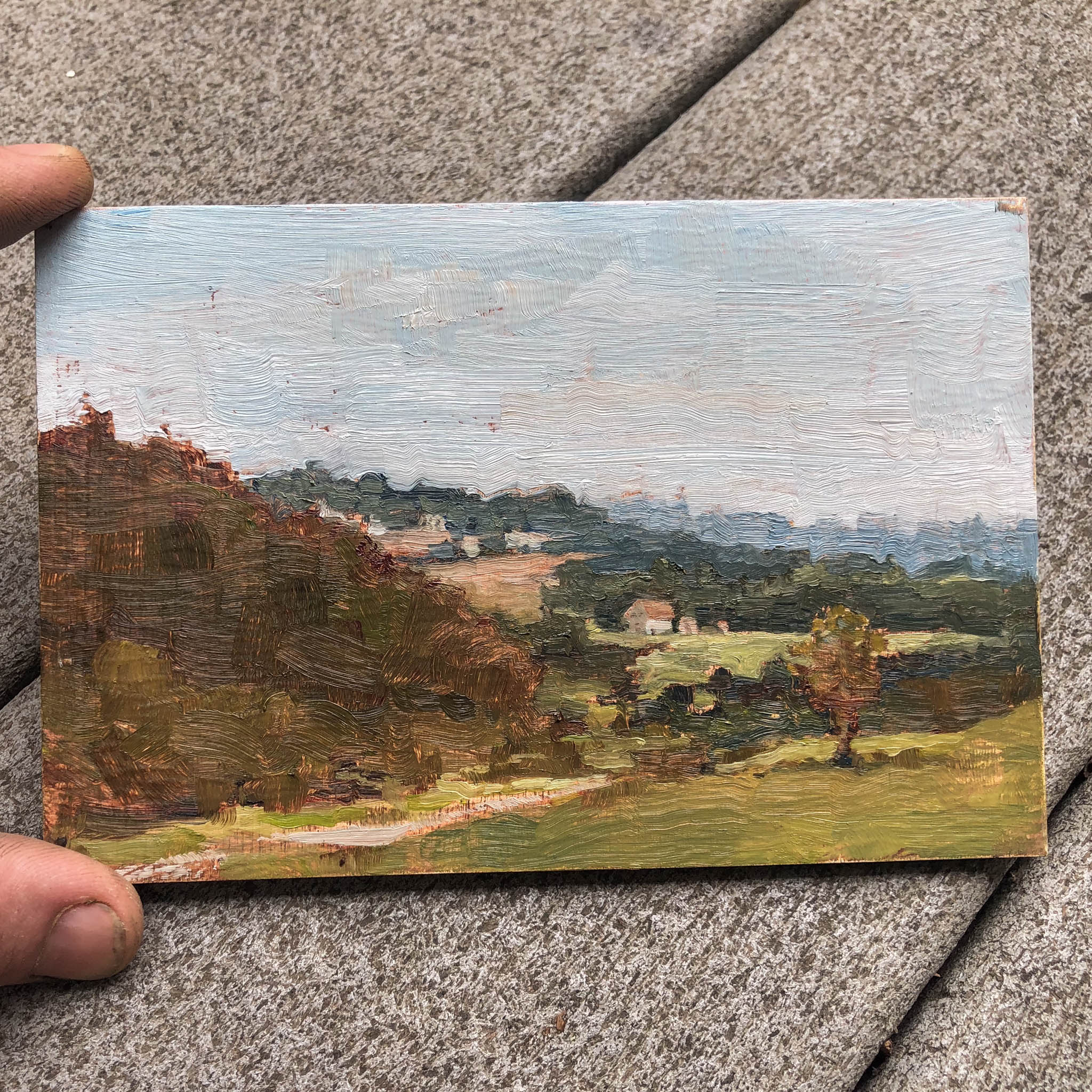 Framed Original Plein Air Painting by Walter Kent: Stroud Nature Preserve No. 2