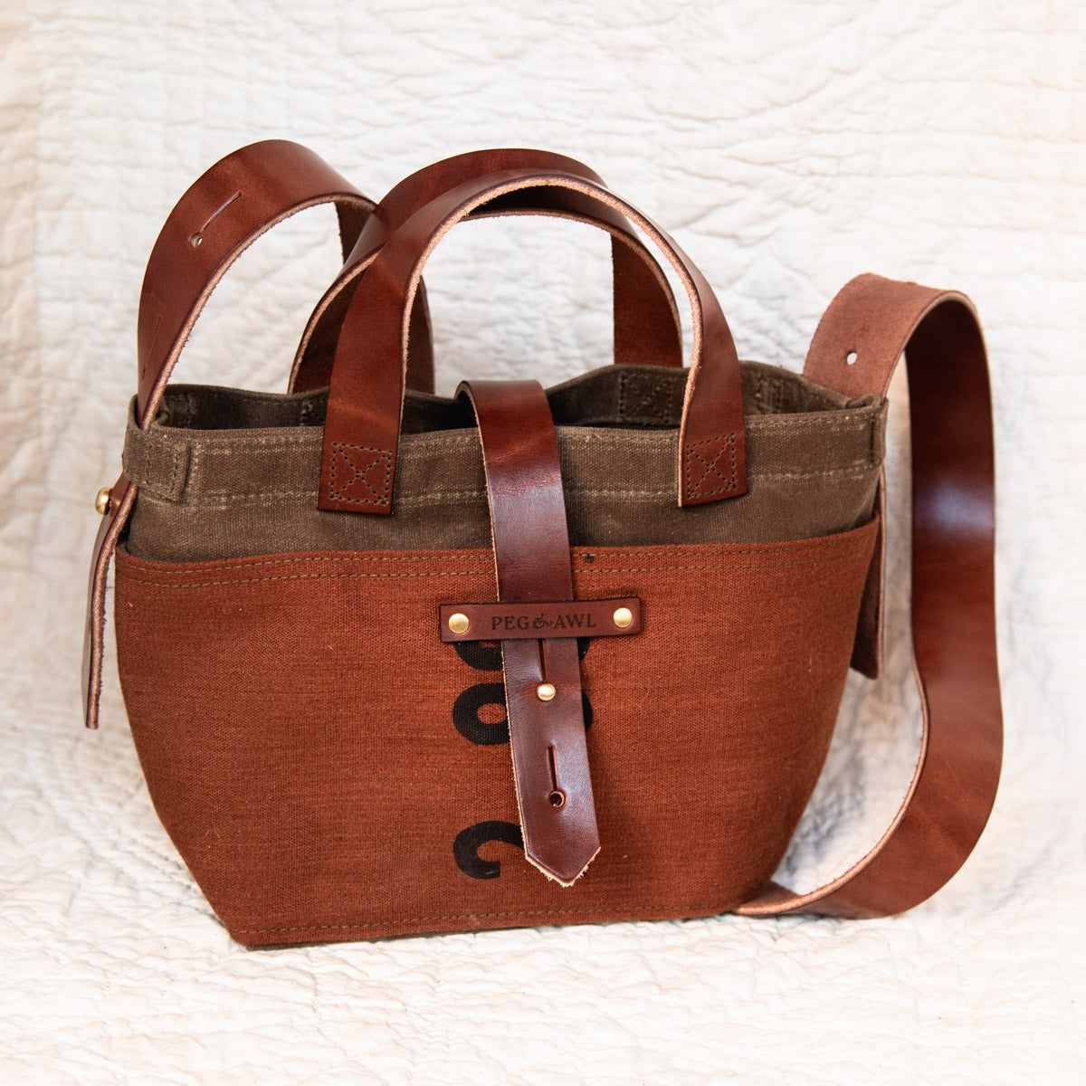 Mini Tote with Mid-Century U.S. Mailbag: U.S. Mail