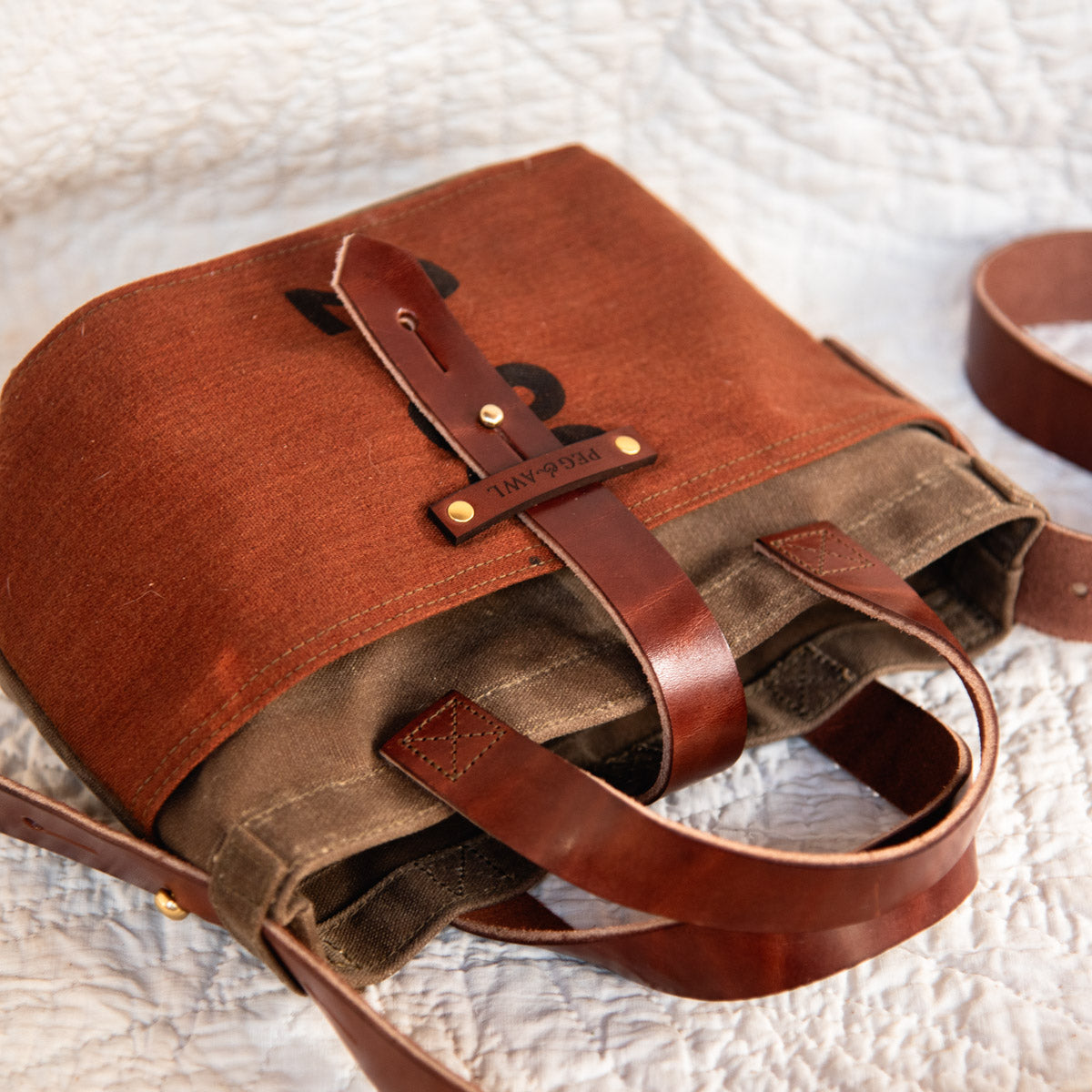 Mini Tote with Mid-Century U.S. Mailbag: U.S. Mail