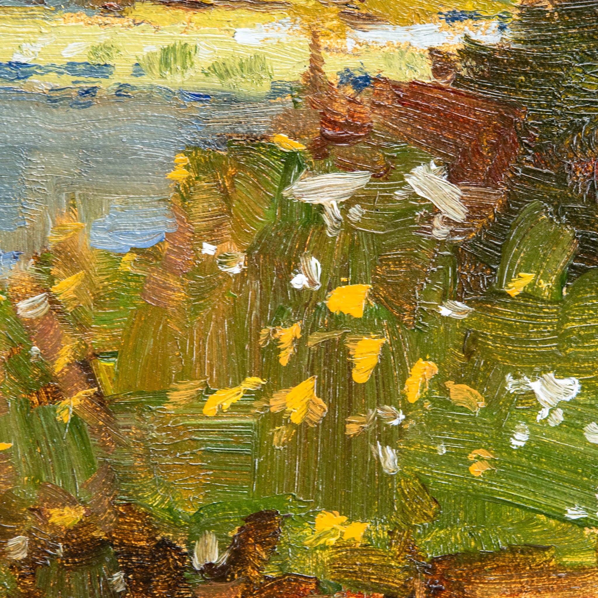 Framed Original Plein Air Painting by Walter Kent: Welkenweir