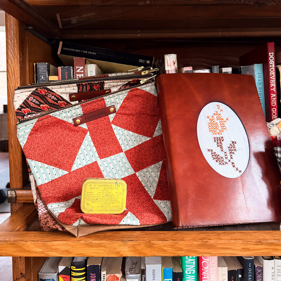 Companion Journal with Vintage Embroidery: Faded Rose