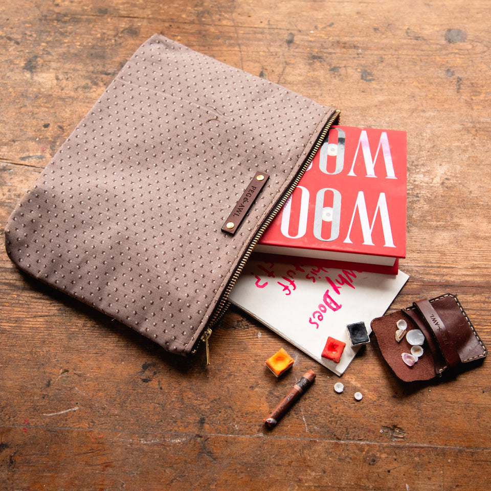 Maker Pouch with Mid-Century Dressmaker’s Fabric: Florence