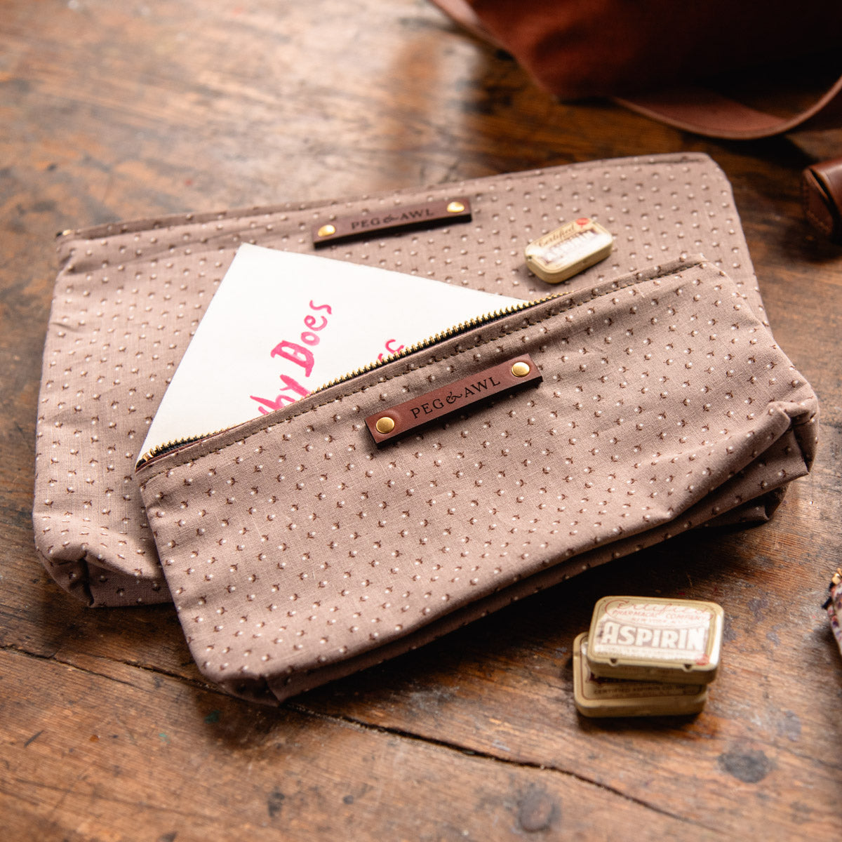 Maker Pouch with Mid-Century Dressmaker’s Fabric: Florence