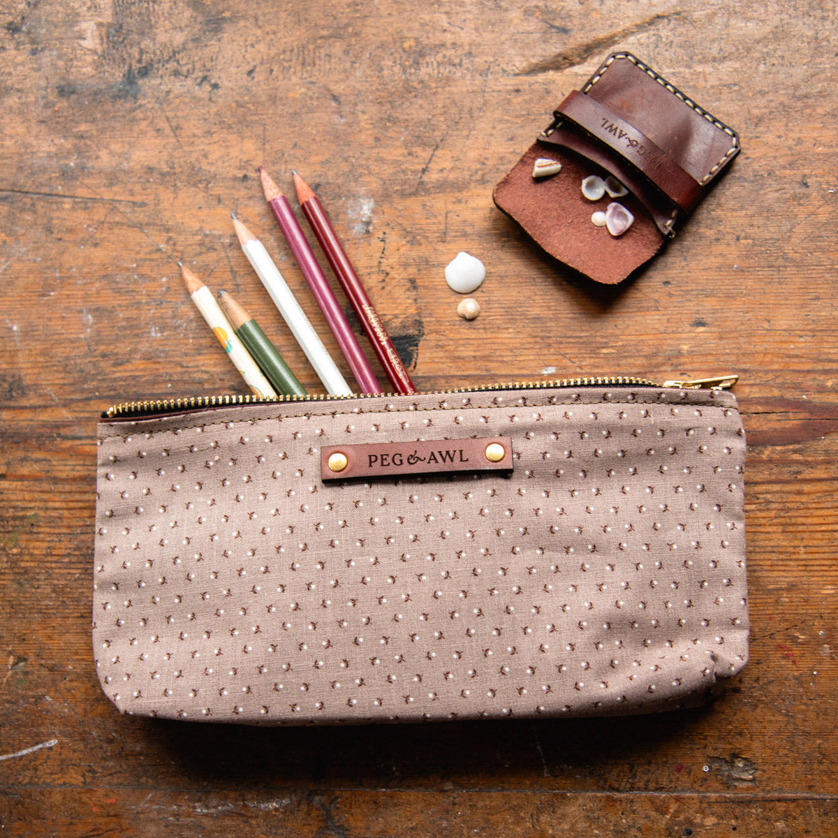 Scholar Pouch with Mid-Century Dressmaker’s Fabric: Florence