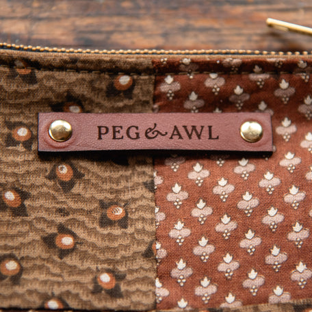 Custom Pouch with Late 1800s - Early 1900s Orphan Quilt Block: Leslie