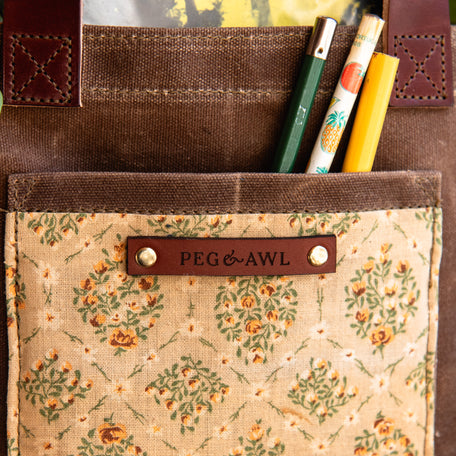 Pipit Tote with Vintage Feedsack: Lizzy