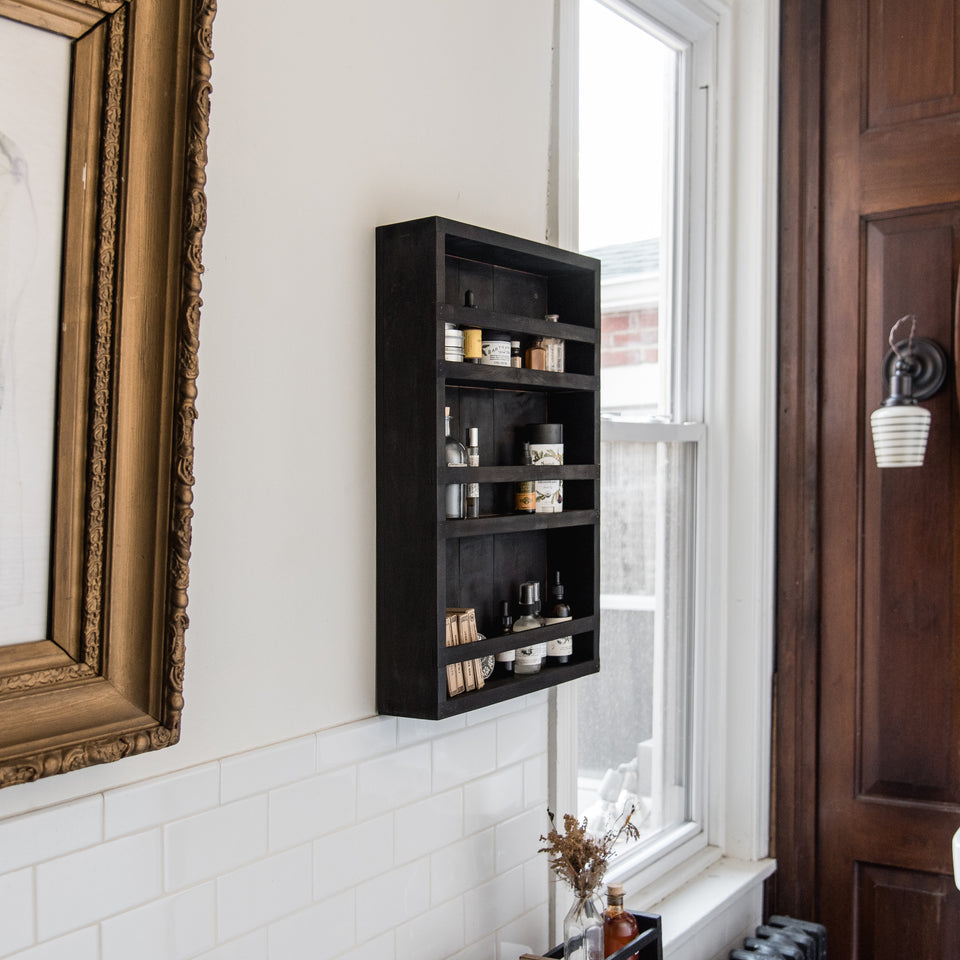 Blackened Apothecary Cabinet