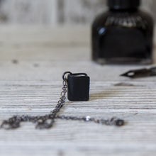 The Jackson Book Necklace (black)