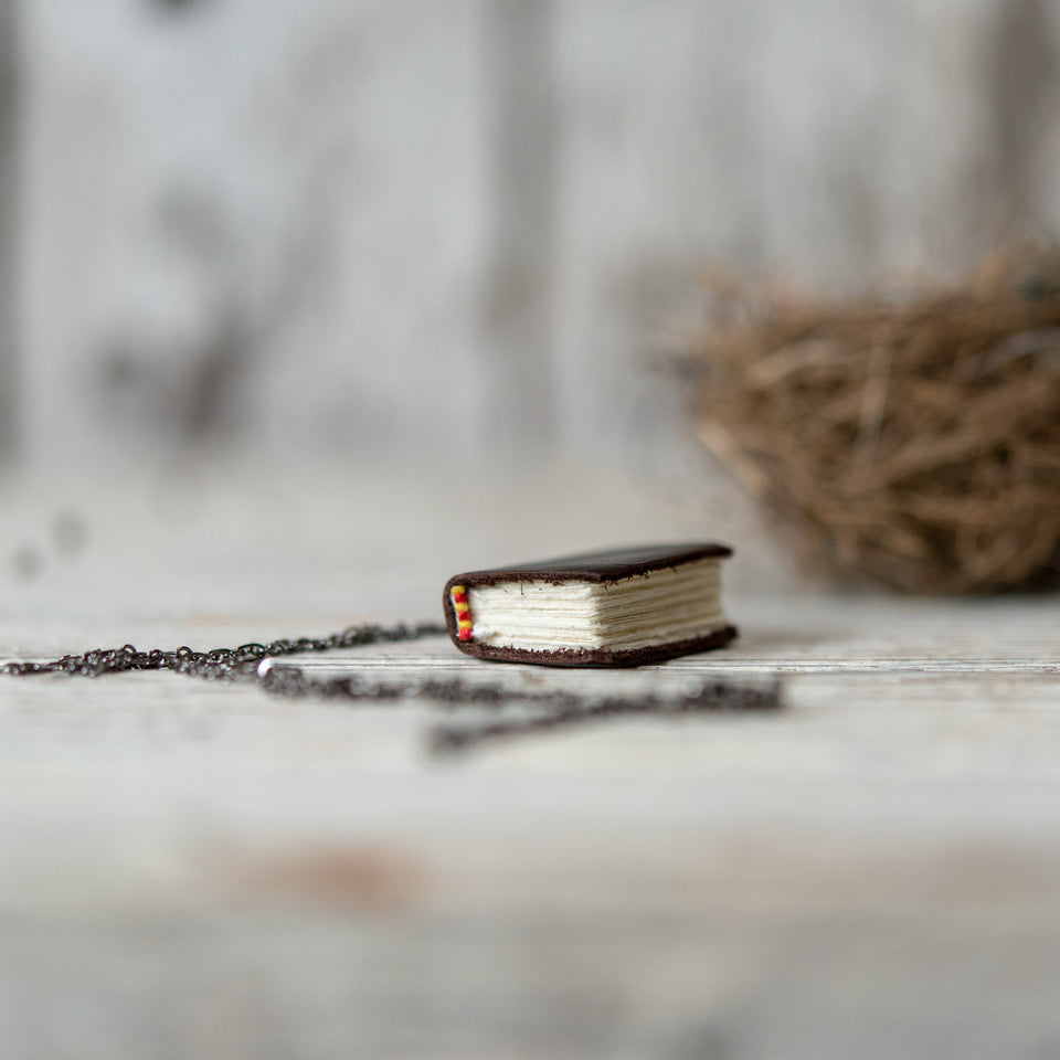Book Necklace: Cacao
