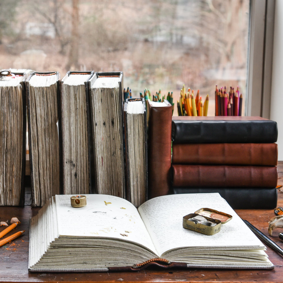 Carson Hand-Bound Leather Tome (Green)